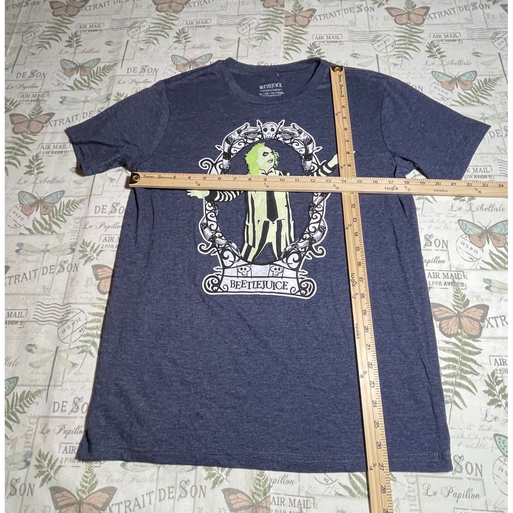 Beetlejuice Graphic T-Shirt, Dark Gray Crew Neck Tee, Boys/Girls,‎ XL(18/20) - Picture 3 of 4
